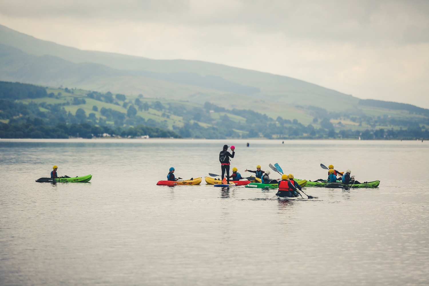 Kayakers at Llyn Tegid