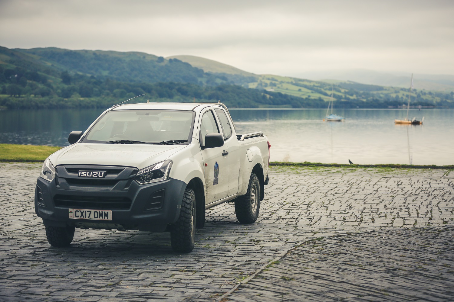 Authority vehicle at Llyn Tegid